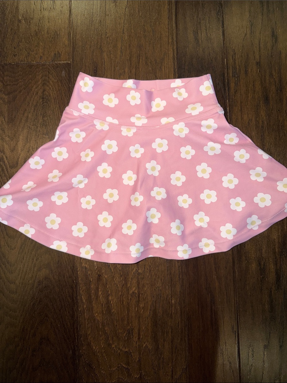 Tullabee Pink Daisy Print Flared Skirt 4t